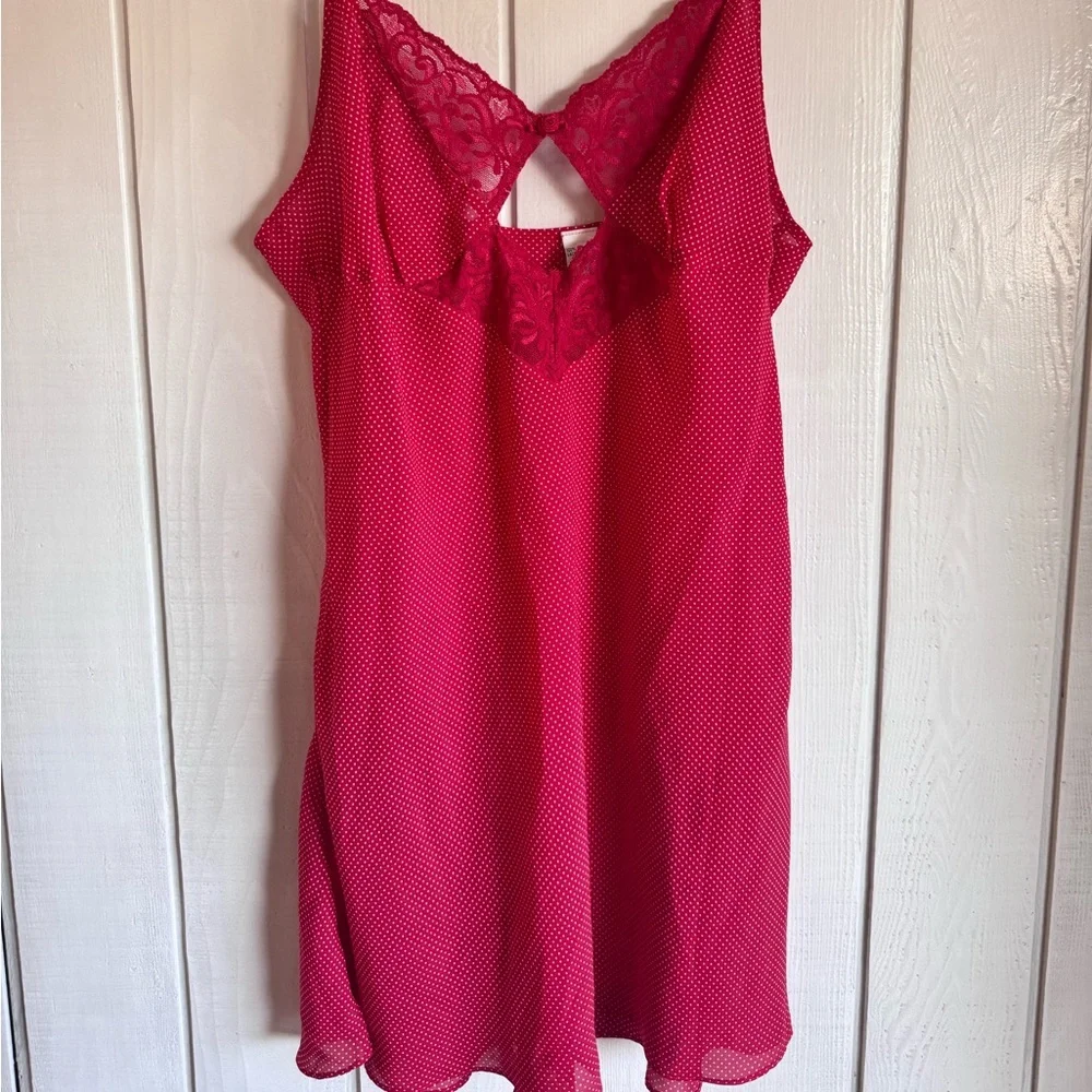 Vintage Polka Dot Lace Slip Dresss - Picture 3 of 6